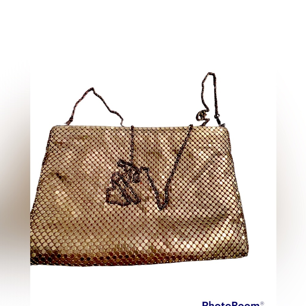 Vintage gold mesh shoulder bag
